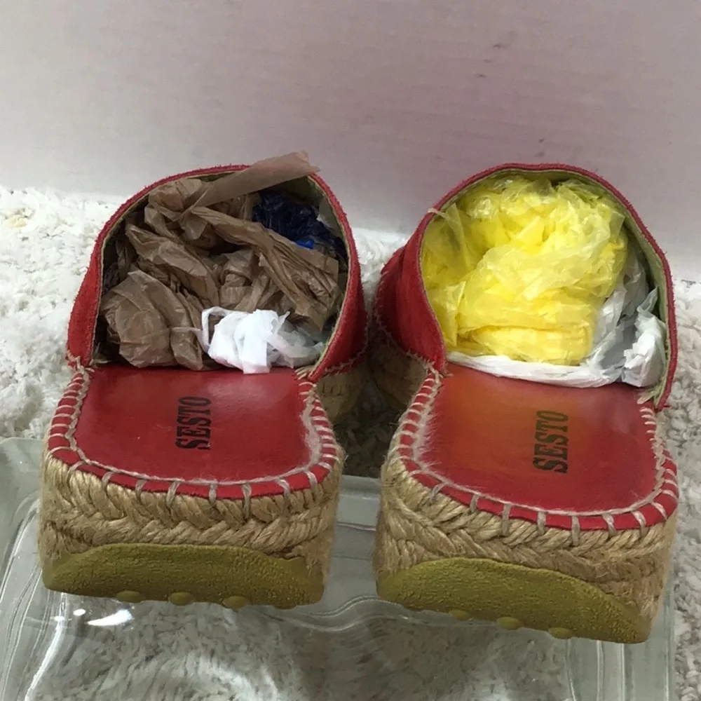 Sesto Meucci suede slide espadrilles